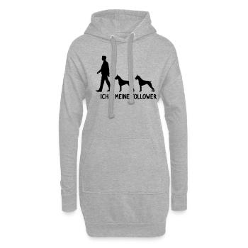 Ich Meine Follower Boxer Hund Hunde Züchter - Hoodie-Kleid - Grau meliert - Vorne