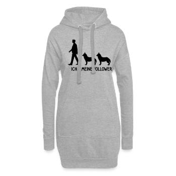 Ich Meine Follower Husky Hunde Züchter Hund - Hoodie-Kleid - Grau meliert - Vorne