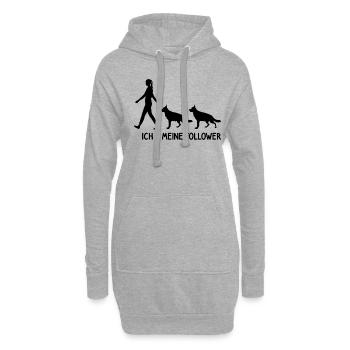 Ich Meine Follower Schäferhund Hunde Züchter Hund - Hoodie-Kleid - Grau meliert - Vorne