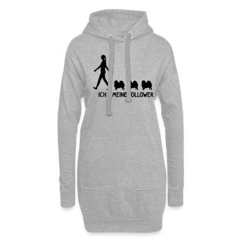 Ich Meine Follower Spitz Pomeranian Hunde Züchter - Hoodie-Kleid - Grau meliert - Vorne