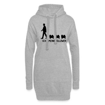 Ich Meine Follower Spitz Pomeranian Hunde Züchter - Hoodie-Kleid - Grau meliert - Vorne