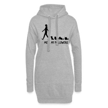 I Mes followers Chinchilla Lover Fan de rongeurs - Sweat-shirt à capuche long Femme - gris chiné - Devant