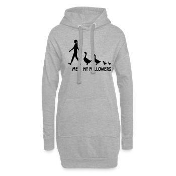 Ich Meine Follower Gänse Liebhaber Gans Züchter - Hoodie-Kleid - Grau meliert - Vorne