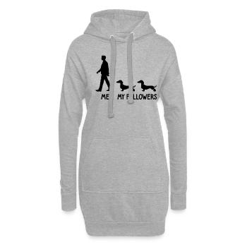 Je veux dire followers Teckel Chien Éleveur de chiens - Sweat-shirt à capuche long Femme - gris chiné - Devant