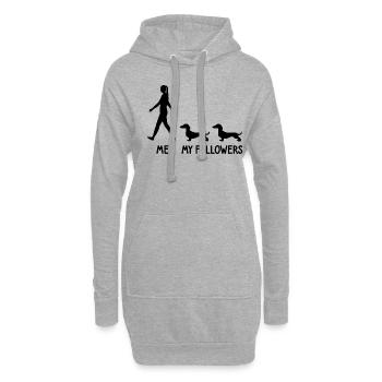 Je veux dire followers Teckel Chien Éleveur de chiens - Sweat-shirt à capuche long Femme - gris chiné - Devant