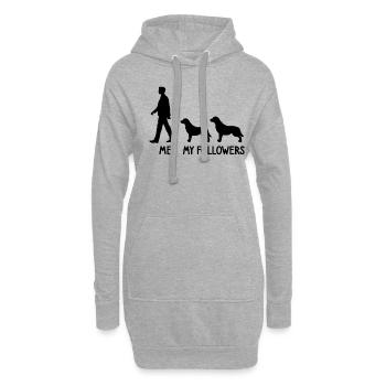 I Mes Followers Golden Retriever Éleveur de chiens - Sweat-shirt à capuche long Femme - gris chiné - Devant