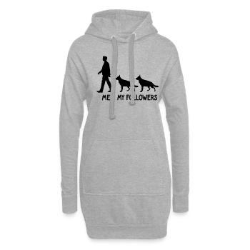 I Mes adeptes Berger Chien Éleveur Chien Chien - Sweat-shirt à capuche long Femme - gris chiné - Devant