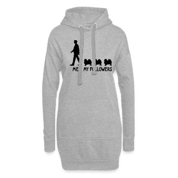 Ich Meine Follower Spitz Pomeranian Hunde Züchter - Hoodie-Kleid - Grau meliert - Vorne
