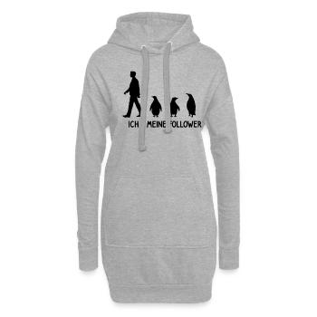 Ich Meine Follower Pinguin Tierpfleger Zoo Vogel - Hoodie-Kleid - Grau meliert - Vorne