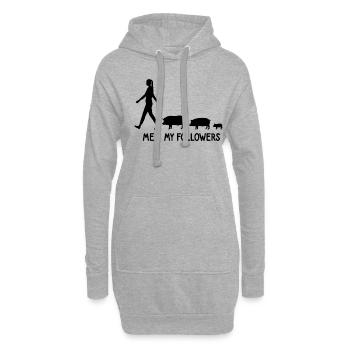 Je veux dire followers éleveur éleveur de porcs éleveur - Sweat-shirt à capuche long Femme - gris chiné - Devant