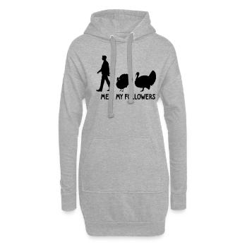 Je veux dire followers Turquie éleveur agriculteur agriculteur - Sweat-shirt à capuche long Femme - gris chiné - Devant