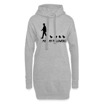 I Mes adeptes Éleveur de cailles Oiseau de caille - Sweat-shirt à capuche long Femme - gris chiné - Devant