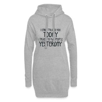 I Can't Talk To You Today Funny Lazy Introvert Tee - Sweat-shirt à capuche long Femme - gris chiné - Devant