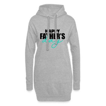 Happy Fathers Day - Sweat-shirt à capuche long Femme - gris chiné - Devant