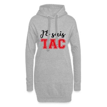 Je Suis TAC -TIC et TAC- TIC TAC Duo Drôle Cadeau - Sweat-shirt à capuche long Femme - gris chiné - Devant