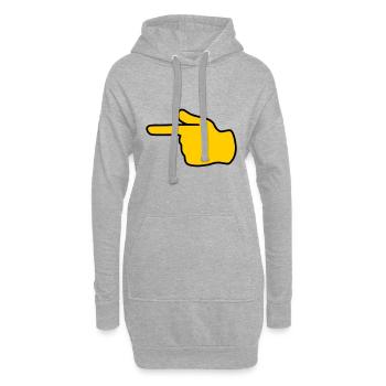 Emoji show left sketch color - Hoodie Dress - heather grey - Front