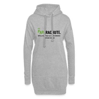 Paparachute cadeau papa père et fille Anniversaire - Sweat-shirt à capuche long Femme - gris chiné - Devant
