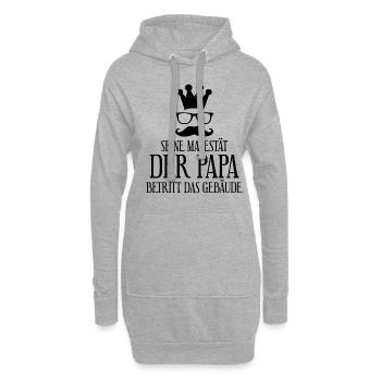 Papa - Hoodie-Kleid - Grau meliert - Vorne