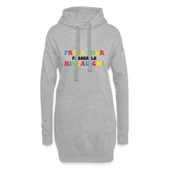 Prêt Pour Passer Niveau CM1 Rentrée Scolaire - Sweat-shirt à capuche long Femme - gris chiné - Devant