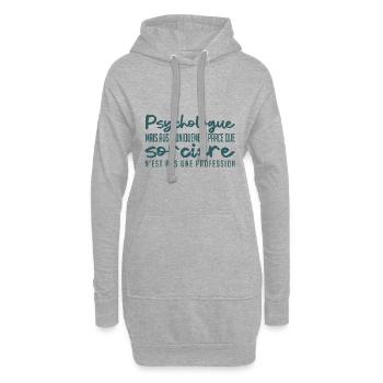 Psychologue Sorcière - Sweat-shirt à capuche long Femme - gris chiné - Devant