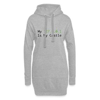 My 127.0.0.0.1 Is My Castle - Sweat-shirt à capuche long Femme - gris chiné - Devant