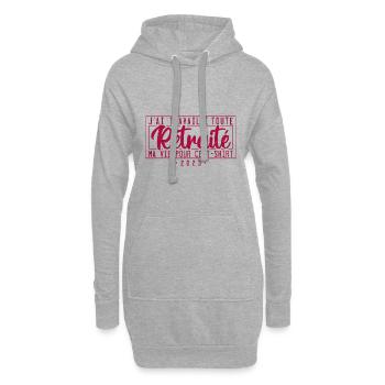 Retraité j'ai travaillé toute ma vie pour ce - Sweat-shirt à capuche long Femme - gris chiné - Devant