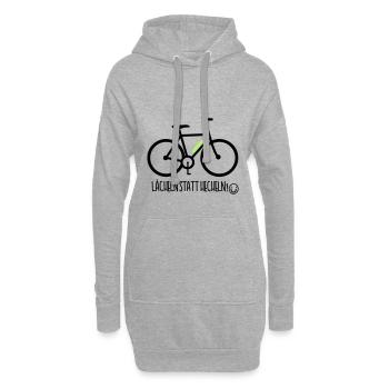 E-Bike Pedelec drôle cadeau vélo vélo eMTB roue - Sweat-shirt à capuche long Femme - gris chiné - Devant