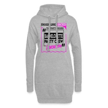 Bachelorette Party Crew Junggesellinnen Frau Drink - Hoodie-Kleid - Grau meliert - Vorne