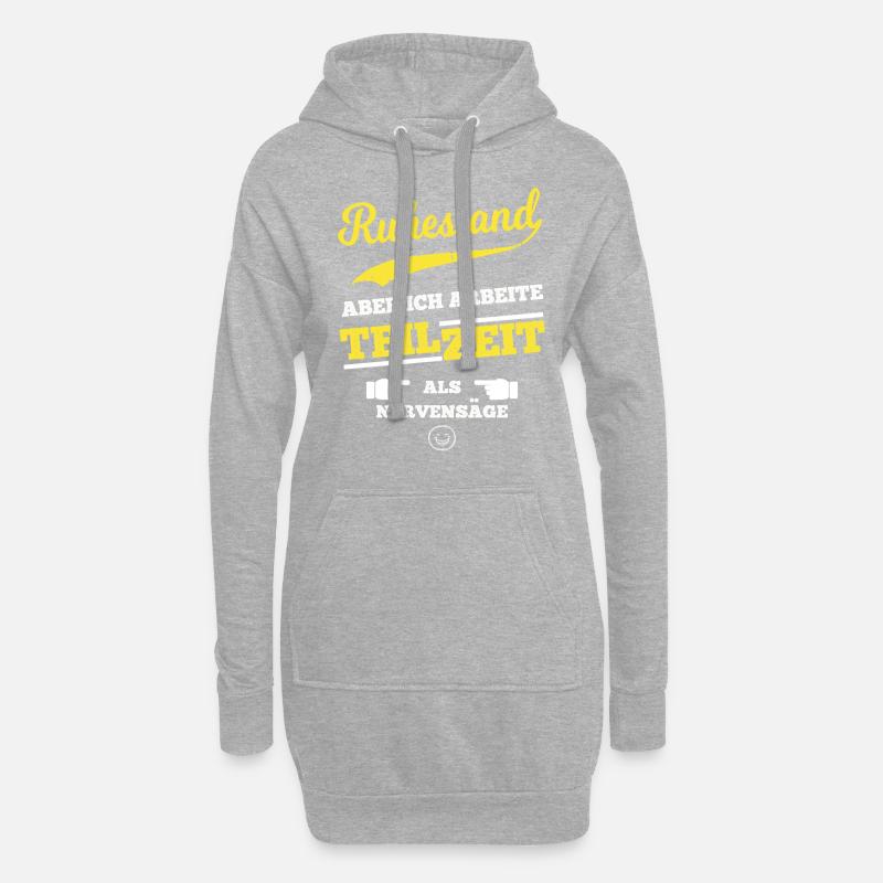 Teilzeit Ruhestand - Hoodie-Kleid - Grau meliert