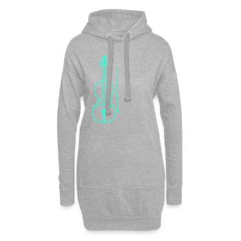 Violine - Hoodie-Kleid - Grau meliert - Vorne