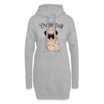 carlin - Sweat-shirt à capuche long Femme - gris chiné - Devant