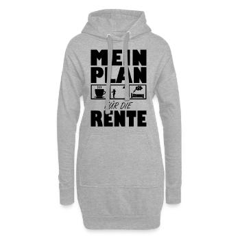 Ornithologie Vögel beobachten - Rentner Spruch - Hoodie-Kleid - Grau meliert - Vorne