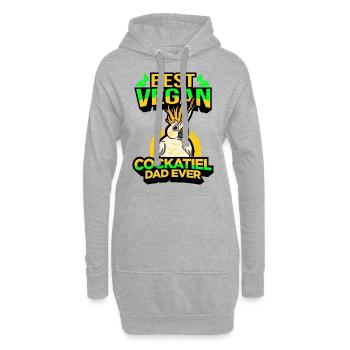 Nymphensittich - Hoodie-Kleid - Grau meliert - Vorne