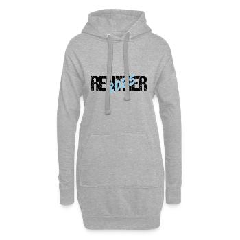 Rentner 2025, Ruhestand, Rente - Hoodie-Kleid - Grau meliert - Vorne