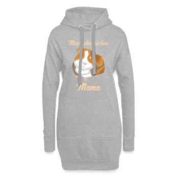Cobaye maman animal de compagnie cadeau cobaye - Sweat-shirt à capuche long Femme - gris chiné - Devant