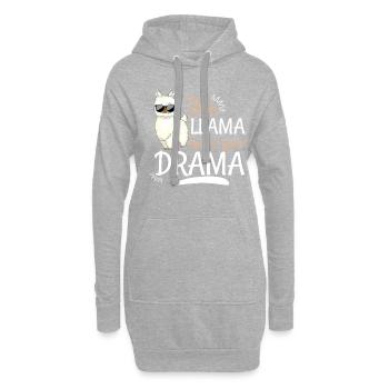 This Llama Hates Your Drama | Alpaka Lama - Hoodie-Kleid - Grau meliert - Vorne