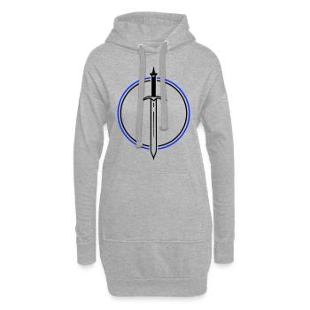 Schwert Icon - Hoodie-Kleid - Grau meliert - Vorne