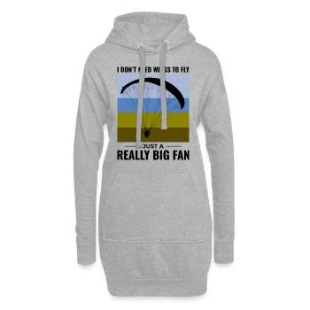 Motorschirmpilot Motorschirm Motorschirm - Hoodie-Kleid - Grau meliert - Vorne