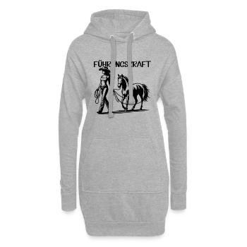 Führungskraft Pferd Reiten Geschenkidee Pferde - Hoodie-Kleid - Grau meliert - Vorne