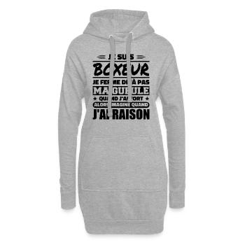 Ich bin Boxer Humor Boxen Boxer Geschenk - Hoodie-Kleid - Grau meliert - Vorne