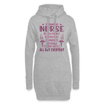 I Am A Nurse No Rich Parents Funny I'm A Nurse Tee - Sweat-shirt à capuche long Femme - gris chiné - Devant