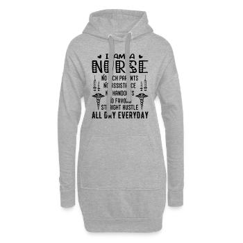 I Am A Nurse No Rich Parents Funny I'm A Nurse Tee - Sweat-shirt à capuche long Femme - gris chiné - Devant