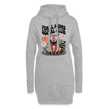 Waschbär Mama Verein - Hoodie-Kleid - Grau meliert - Vorne