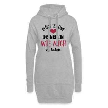 Ur-Enkelin Mädchen Enkelkind Urenkelin Kind Enkel - Hoodie-Kleid - Grau meliert - Vorne