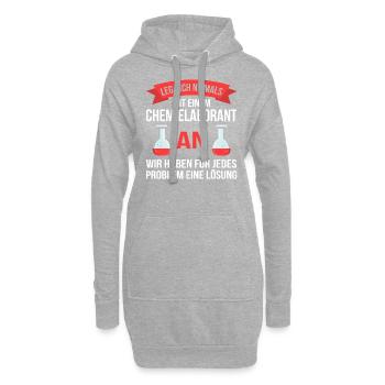 Chemielaborant Chemie Labor lustiger Spruch - Hoodie-Kleid - Grau meliert - Vorne