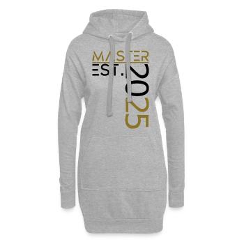 Master est. 2025 - Hoodie-Kleid - Grau meliert - Vorne