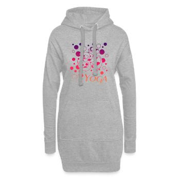 Yoga - Hoodie-Kleid - Grau meliert - Vorne