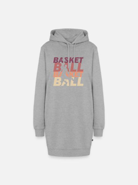 Basketball Korbleger - Hoodie-Kleid - Grau meliert