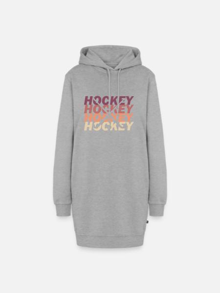 Hockeyschläger - Hoodie-Kleid - Grau meliert