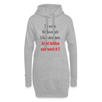 Spruch abnehmen - Hoodie-Kleid - Grau meliert - Vorne